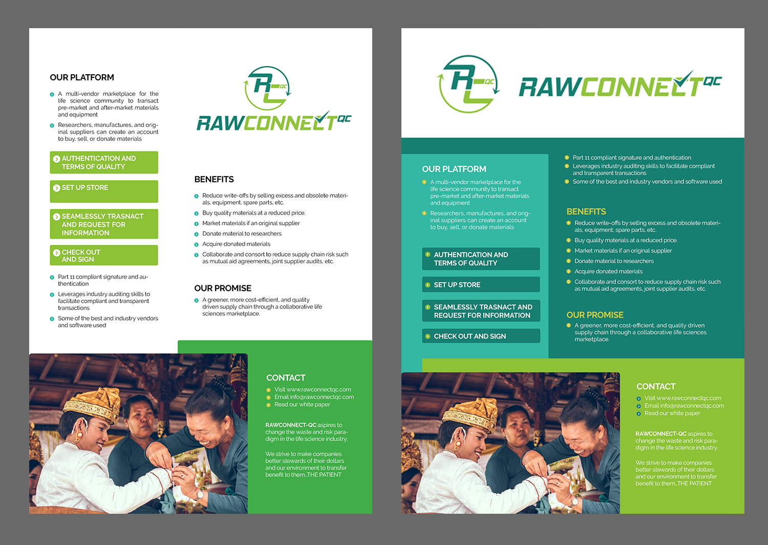 Diseño de Brochure por Pixelon Studio para RAWCONNECT-QC | Diseño #19388290