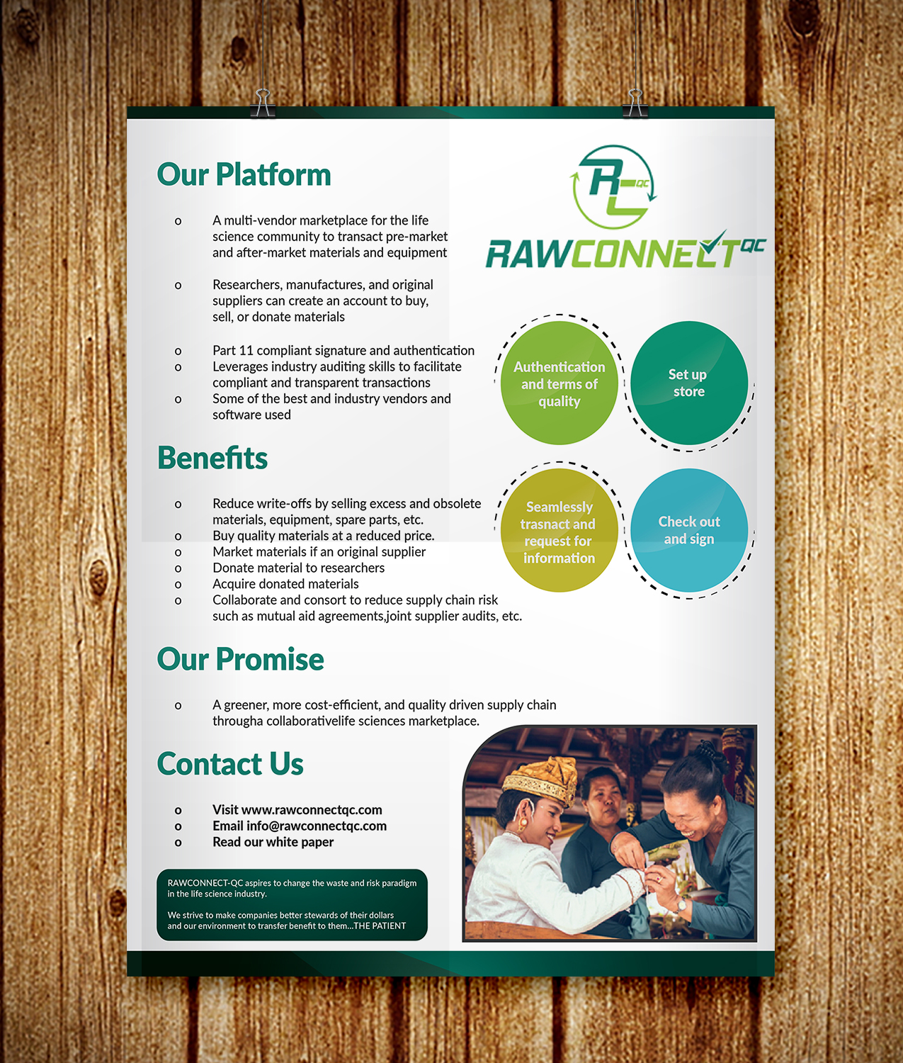 Diseño de Brochure por Deziners Zone para RAWCONNECT-QC | Diseño #19337133