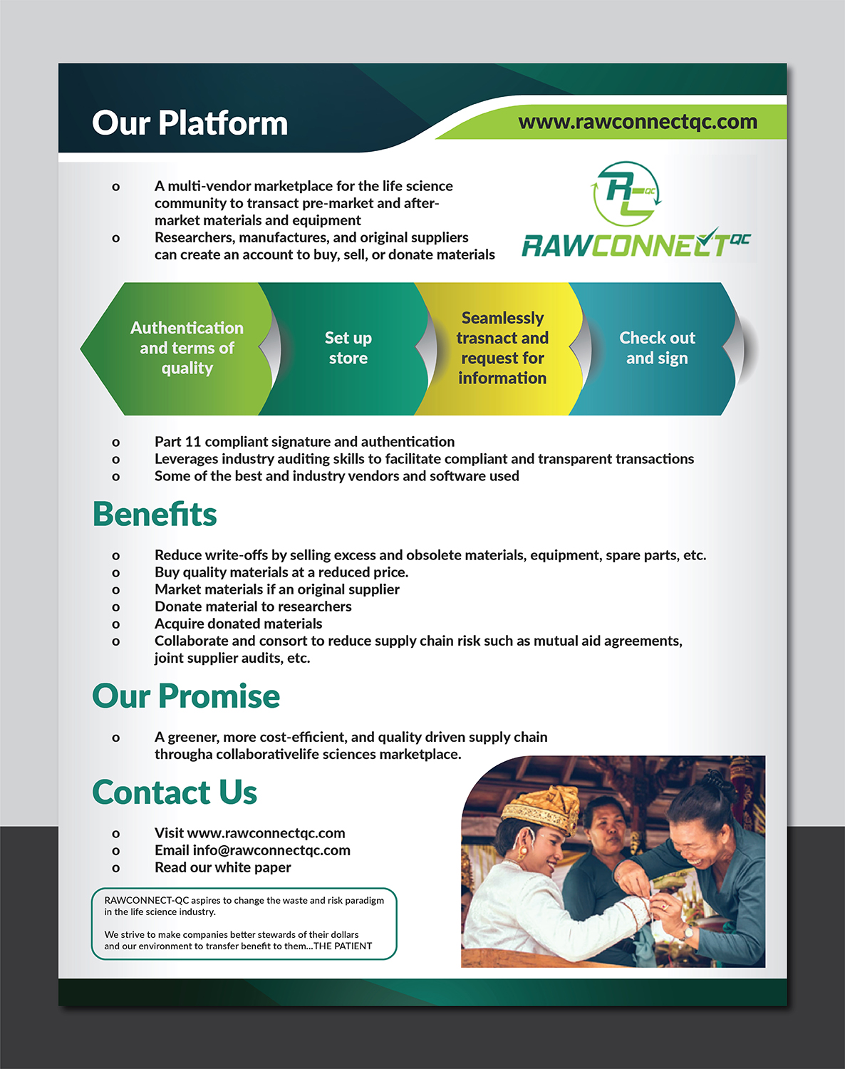 Brochure Design by Deziners Zone for RAWCONNECT-QC | Design #19372460