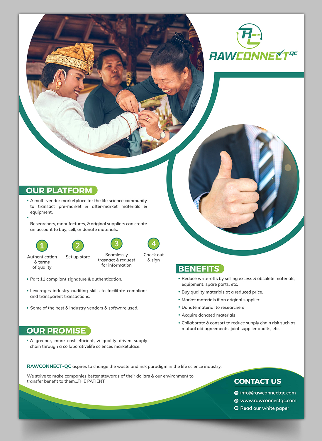 Brochure Design by SAI DESIGNS for RAWCONNECT-QC | Design #19343437
