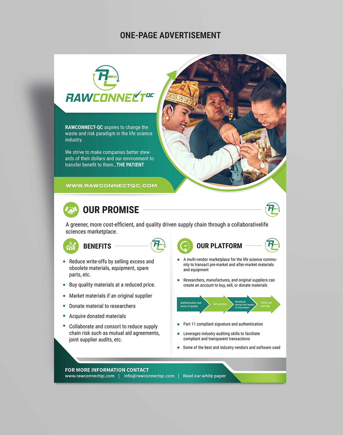 One Page Brochure Design - Free Vector Download 2020