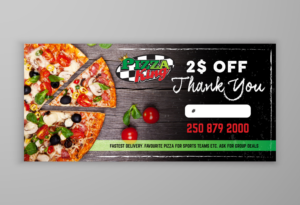 Pizza King Hotel Coupon | Flyer Design by Pinky 