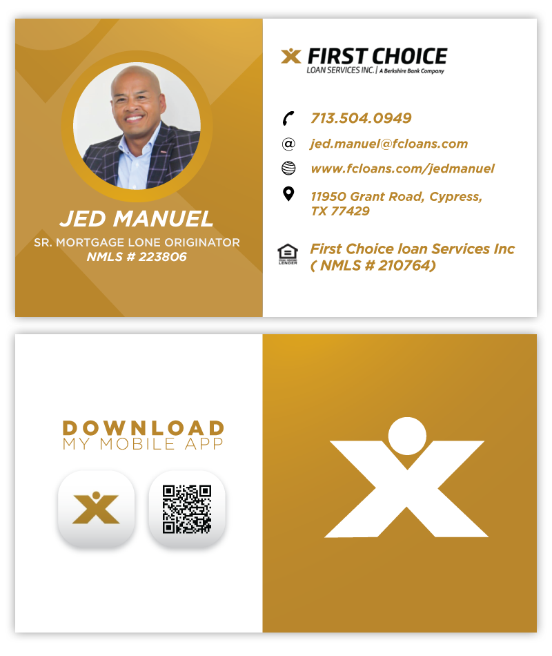 Diseño de Tarjeta de Presentación por POP! para First Choice Loan Services | Diseño #19355129