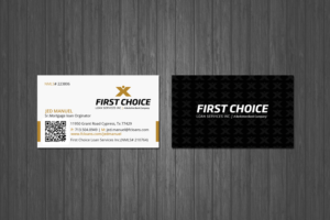 Business Card Design by Creations Box 2015 for First Choice Loan Services | Design: #19332470