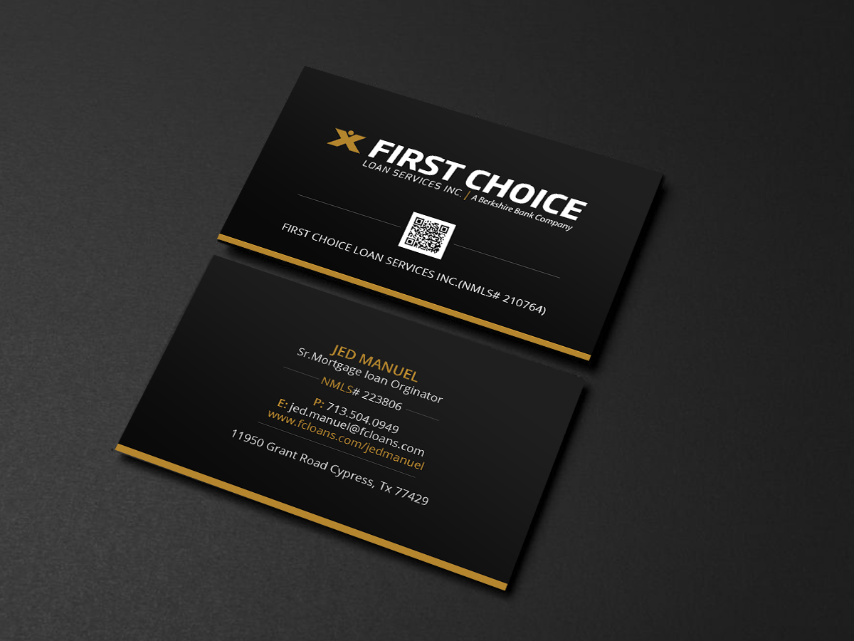 Business Card Design by Creations Box 2015 for First Choice Loan Services | Design #19332471