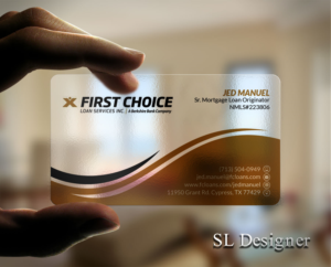 Business Card Design by SL Designer for First Choice Loan Services | Design: #19329433