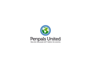 Penpals United.  (Tagline: Many miles.  Many people with T1 diabetes.  One connection.) | Logo-Design von Atvento Graphics