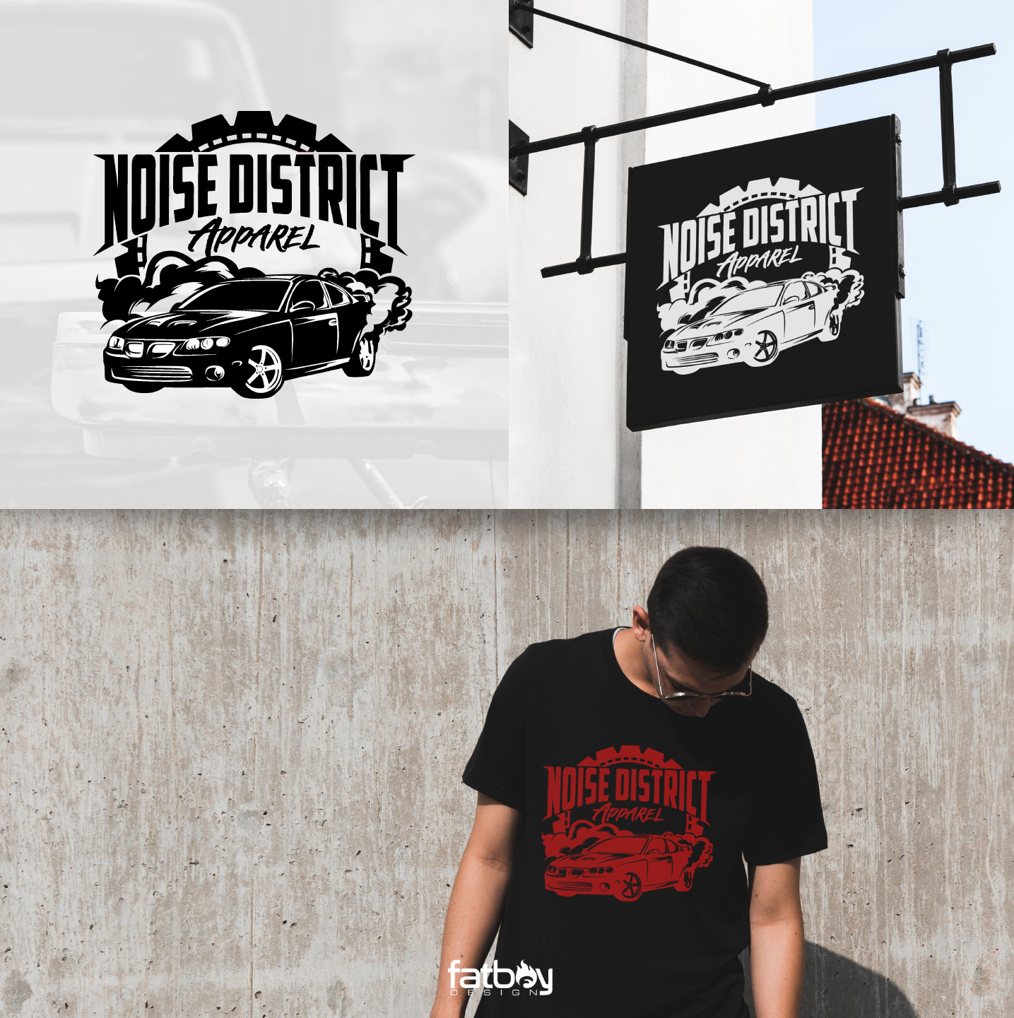 Logo Design by Fatboy Graphic for Noise District Apparel | Design #19407499