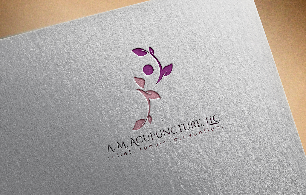 Logo Design by Rosaleen for A. M. Acupuncture, LLC | Design #19347328
