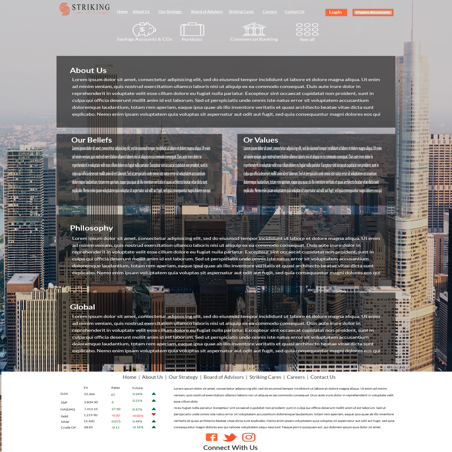 Web Design by JDaBeast for Striking Capital | Design #19379065