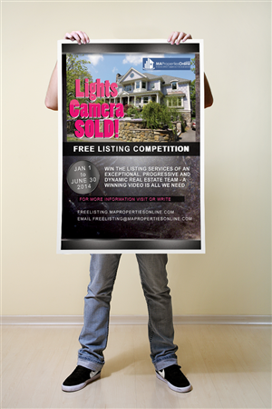 Real estate team needs a poster design to promote Free Listing competition | Poster Design by FutureDesigne