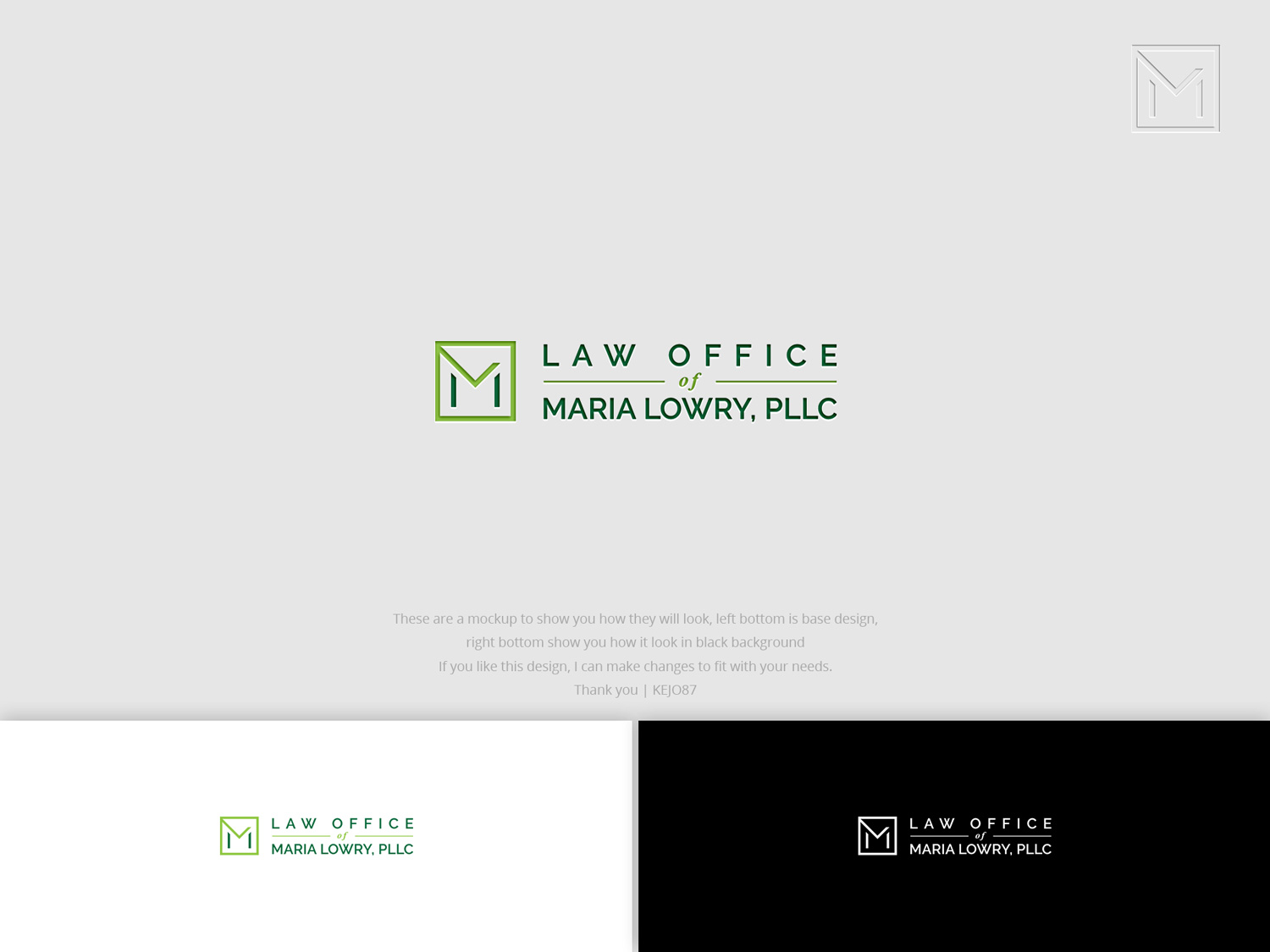 Logo Design by Kejo87 for Law Office of Maria Lowry, PLLC | Design #19333525