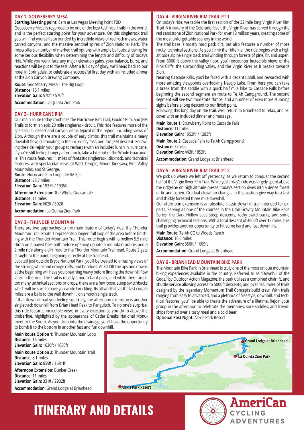 Brochure Design by Sheingart for AmeriCan Cycling Adventures  | Design #19660739