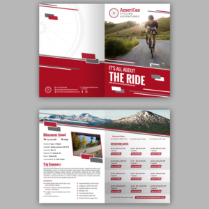 Brochure Design by debdesign for AmeriCan Cycling Adventures  | Design: #19338207