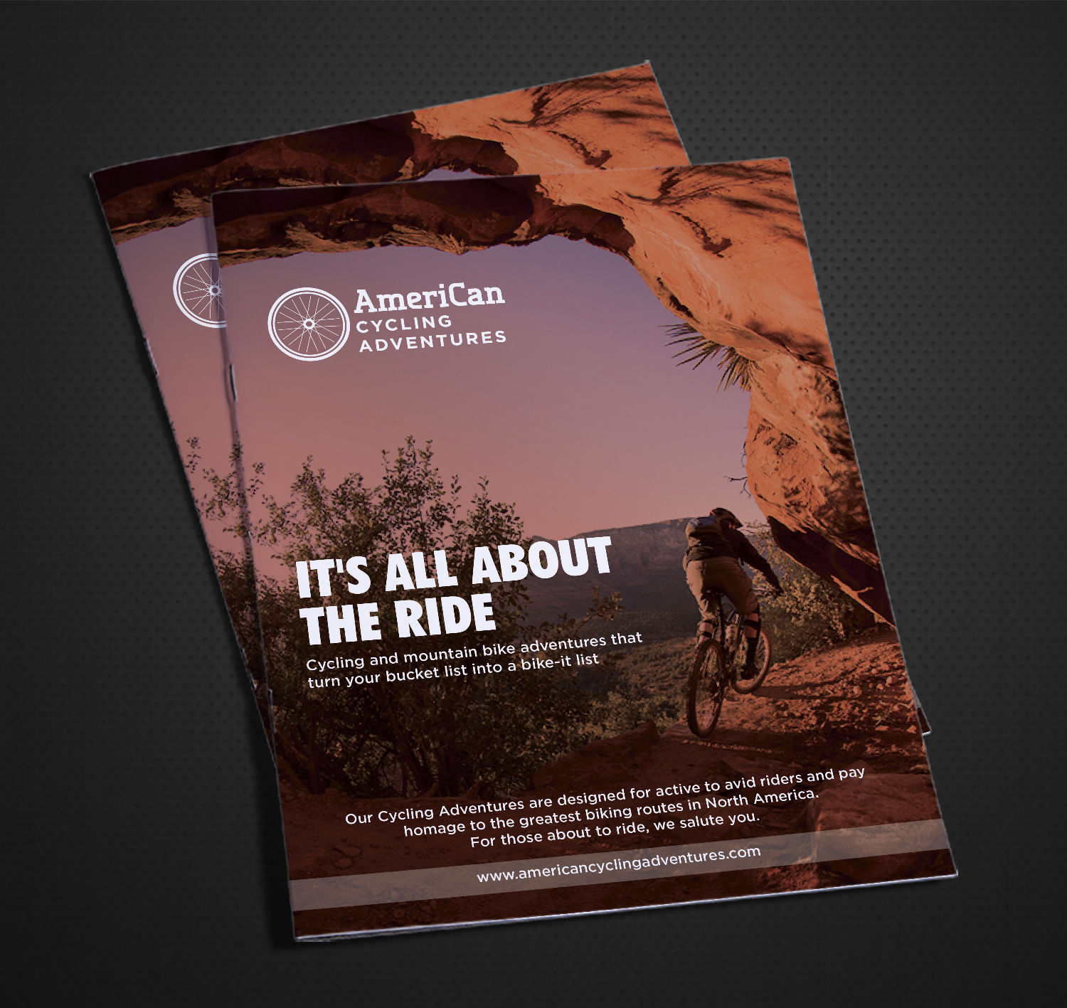 Broschüren-Design von Deziners Zone für AmeriCan Cycling Adventures  | Design #19339821