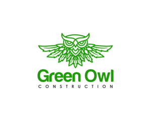 Green Owl Construction | Diseño de Logo por alpino