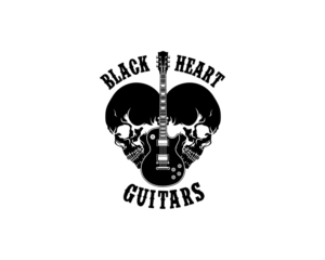 Black Heart Guitars | Logo Design by alpino