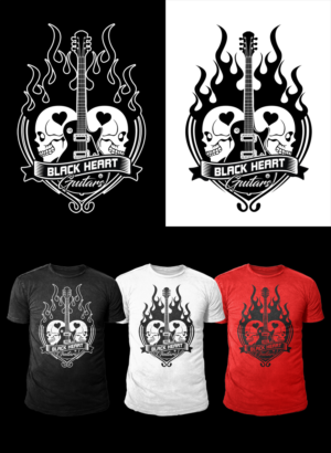 Black Heart Guitars | Logo Design by D'Mono