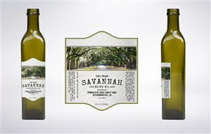 olive oil label for Savannah Olive Orchards, LLC