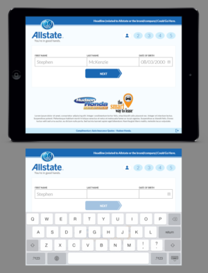 Insurance Tablet - Customer Input / User Interface | Graphic Design by MIND