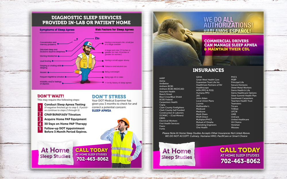 Diseño de Flyer por alessandroevge para At Home Sleep Studies | Diseño #19347433