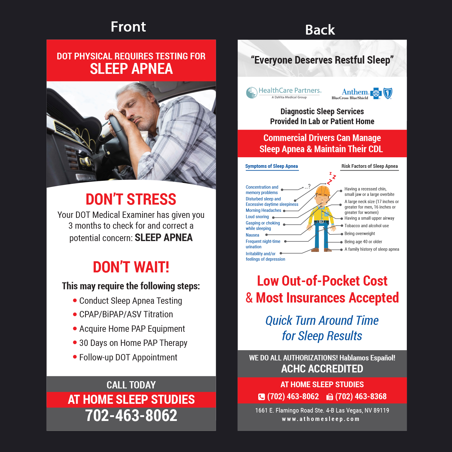 Flyer Design by Maxo-Biz for At Home Sleep Studies | Design #19467564