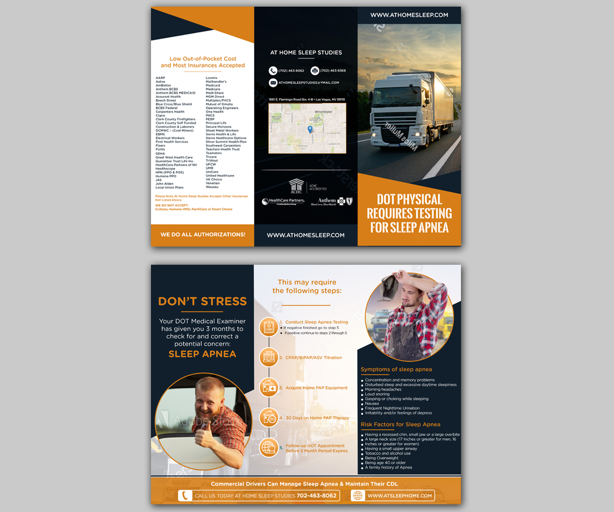 Flyer Design by Imam Logo Designer for At Home Sleep Studies | Design #19400041