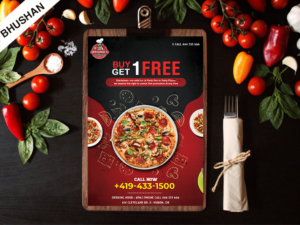 Flyer Design by Pratik Bhushan jha for Bruno's Pizzeria / Varsity Club | Design #19540178