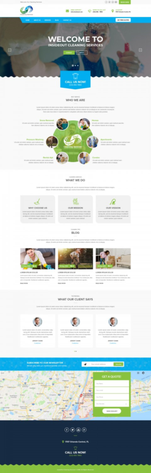 InsideOut Cleaning Services - inviting website needed to gain residential and commercial clients | Diseño Web por v.senthil-designer