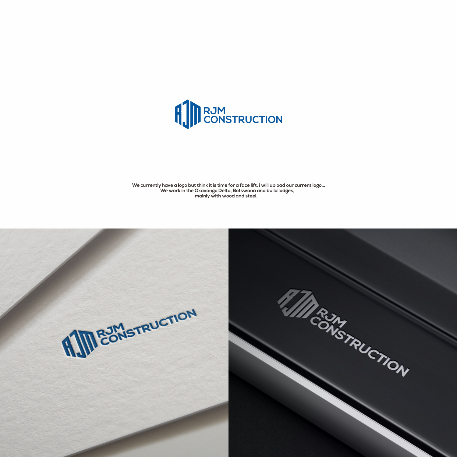 Logo Design by diki 3 for RJM Construction | Design #19421653