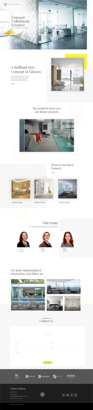 NEW Website  DESIGN for Glass & Solid Surfaces Company | Web Design by designerkochi