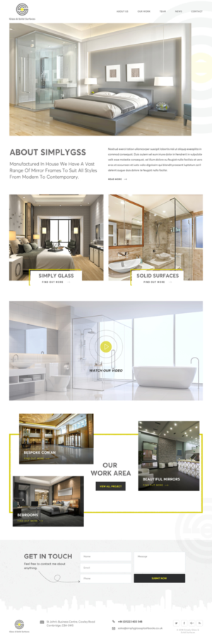 NEW Website  DESIGN for Glass & Solid Surfaces Company | Web Design by SAC-D