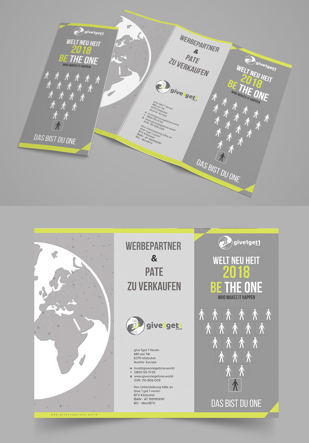 Flyer Design by SAI DESIGNS for give1get1 GmbH | Design #19361434