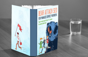 Book cover required for new book business book (Bear Attack SEO for Managed Service Providers) | Diseño de portada de libro por TSU Creations