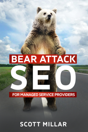 Book cover required for new book business book (Bear Attack SEO for Managed Service Providers) | Diseño de portada de libro por Tatlin