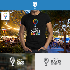 Lets Go To Davis or Visit Davis  | Logo Design by Paperfox Designs