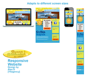 Web Design by  Alex.V [Tantra Rama Prod.] for Go Sea Kayak @ Byron Bay | Design: #2897257