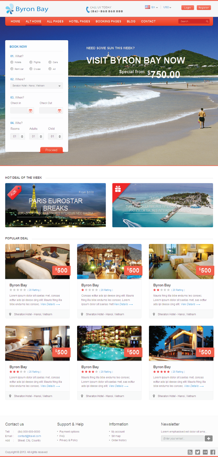 Web Design by Chaitanya S. for Go Sea Kayak @ Byron Bay | Design #2879233