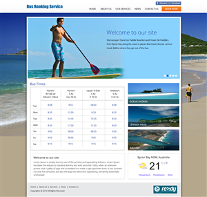 Web Design by pb for Go Sea Kayak @ Byron Bay | Design: #2887747