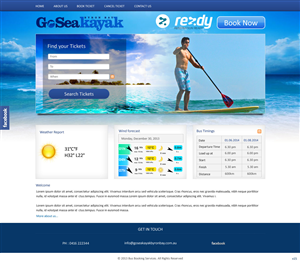 Web Design by pb for Go Sea Kayak @ Byron Bay | Design: #2892588