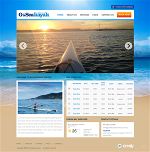 Web Design by pb for Go Sea Kayak @ Byron Bay | Design: #2892592