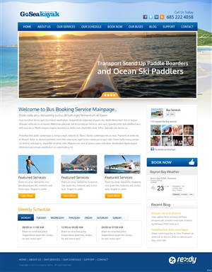 Web Design by pb for Go Sea Kayak @ Byron Bay | Design: #2892595