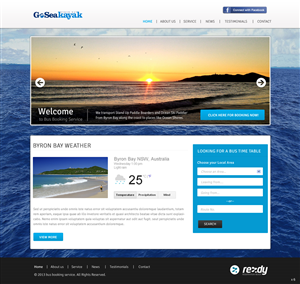 Web Design by pb for Go Sea Kayak @ Byron Bay | Design: #2897829