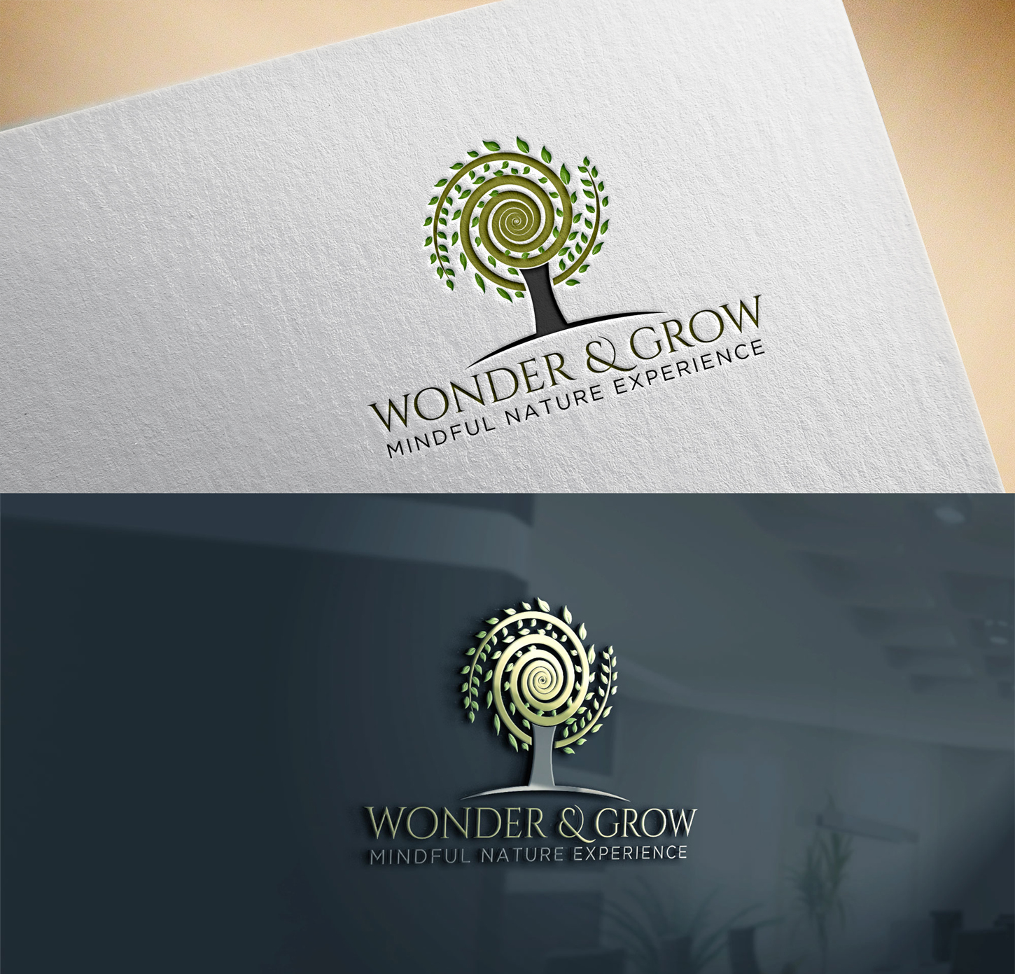 Logo-Design von design_ghost 2 für Wonder & Grow: Mindful Nature Experience | Design #19402626