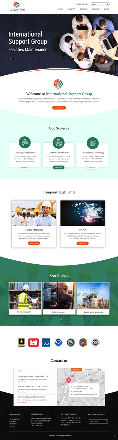 Web Design by pb for International Support Group | Design #19379305