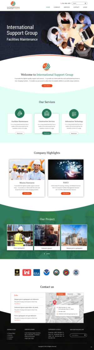 Web Design by pb for International Support Group | Design: #19379305