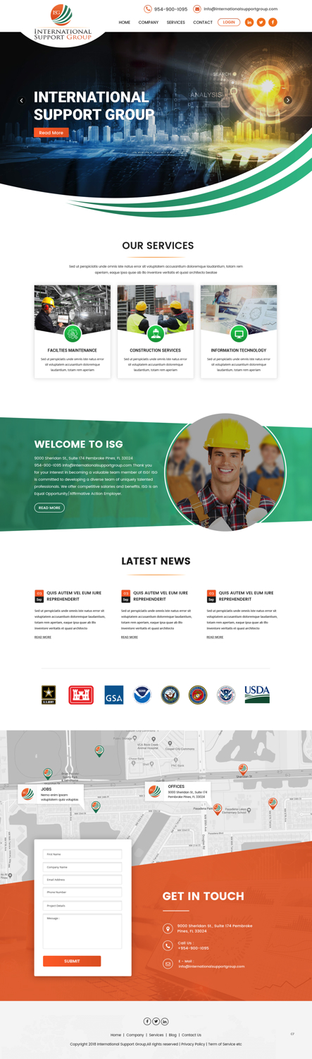 Web Design par pb pour International Support Group | Design #19379306