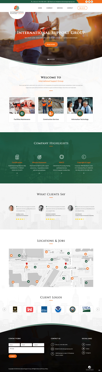 Web Design par pb pour International Support Group | Design #19379307