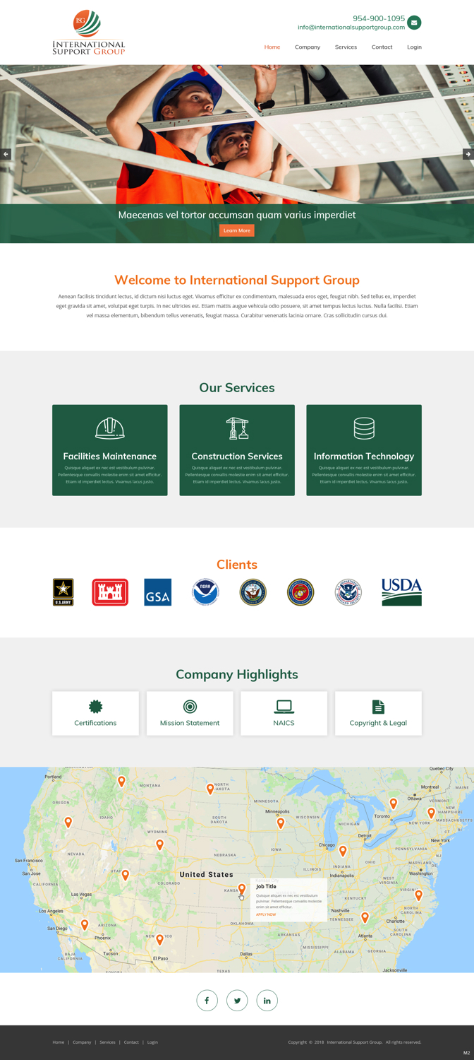 Web Design by pb for International Support Group | Design #19379317