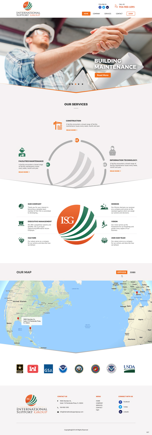 Web Design by pb for International Support Group | Design #19449221